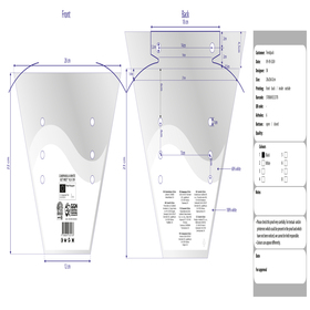 Plant sleeve Kaufland 28x28x12cm + AH white