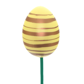 Egg Candy Pop 2.5in on 20in stick yellow/gold