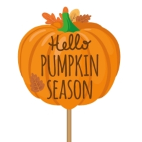 Hello Pumpkin Season 8cm on 50cm stick