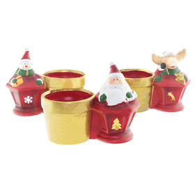 Christmas planter Joy 20x10xH15cm ES9 assorted x3