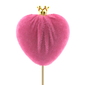 Hart Love Queen 7cm op 50cm stok cerise