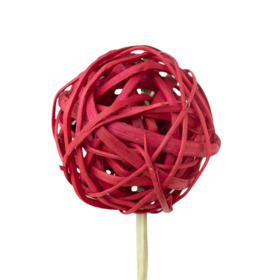 Kambu Ball 8cm on 50cm stick red