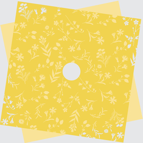Botanical Garden 24x24in yellow with hole