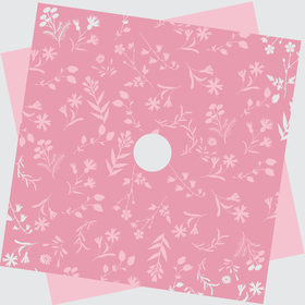 Botanical Garden 24x24in pink with hole