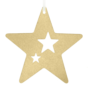 Metal Star Shiny 9cm Gold