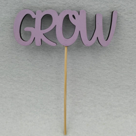 Grow 9x4cm on 10cm stick FSC* purple