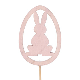Egg Rabbit 6cm on 50cm stick pink