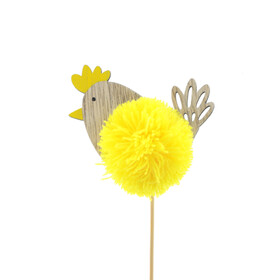 Chick Chica 8cm on 50cm stick FSC Mix yellow