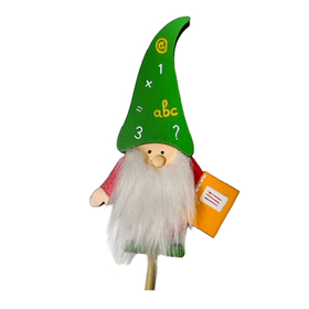 Back to School Gnome 11.6x7.2cm on 50cm stick