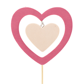 Coeur du bois In Heart 9cm en pique 50cm FSC*rosa