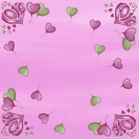 Floating Love 24x24in pink with hole