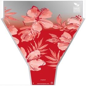 PCR80% Sleeve Tropical 50x35x10cm red