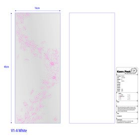 Sleeve Single Rose 45x16cm white V1A