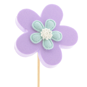 Blume Fantasy 7cm auf 50cm Stick lila