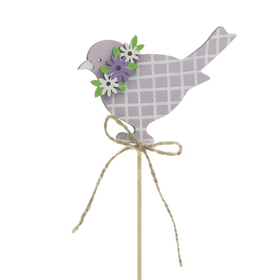 Oiseau Cleo 8,5cm en pique 50cm FSC* lilac