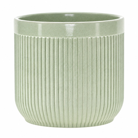 Ceramic Pot Stria Ø10xH9.5cm ES9 green