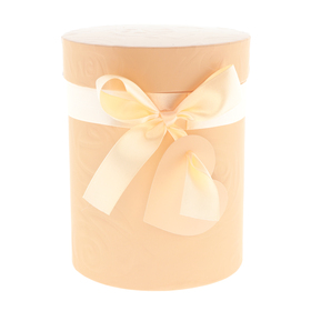 Boîte à chapeau Serenade Embossed Ø13x17cm FSC* rose