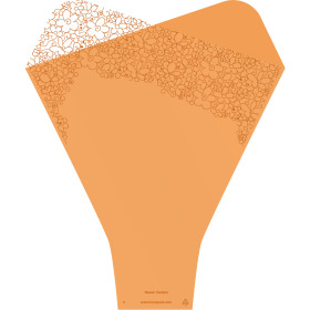 Tüte Doublé Flower Fashion 54x44x12cm orange