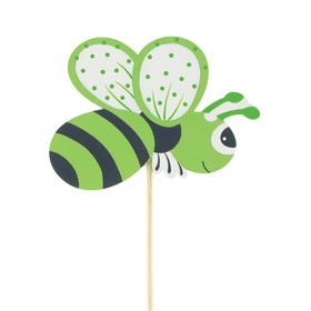 Summer Bee 6cm on 50cm stick FSC* green