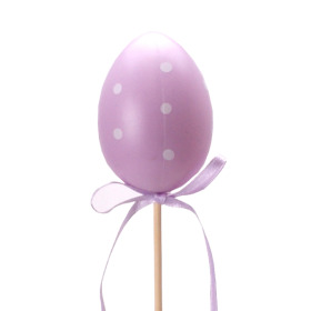 Egg Polka Dots 3in on 20in stick lilac