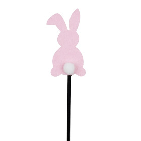Baby Bunny 9cm on 50cm stick pink