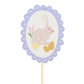 Rabbit Fiene 7cm on 10cm stick FSC* lilac