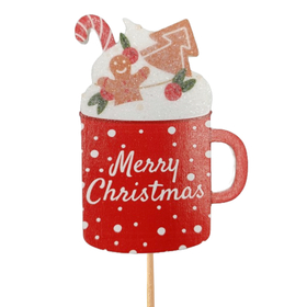 Christmas Mug 9cm on 50cm stick