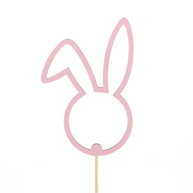 Hase Pascale 12cm auf 10cm Stick FSC* rosa