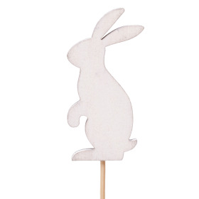 Standing Rabbit 7cm on 10cm stick white