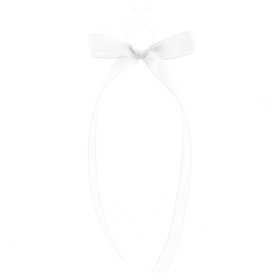 Bow Beau 10cm with clip white