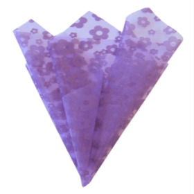 Organza Daisy 20x28in lilac with hole