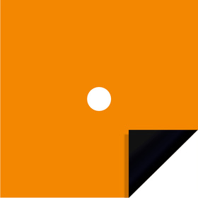 Bi-Color 24x24in orange/black wih hole