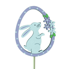 Bunny Blossom 8x6.5cm on 50cm stick lilac