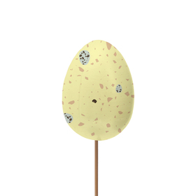 Egg Granito 2.5in on 20in stick yellow