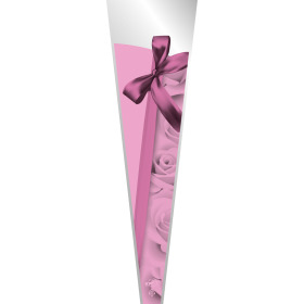 Ribbon & roses 18x5x1in pink
