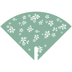 Sleeve Floral Stamp 40x40cm green