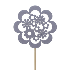 Floral Flower 3in on 20in stick lilac