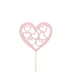 Sweet Hearts 7.5cm on 10cm stick FSC* pink