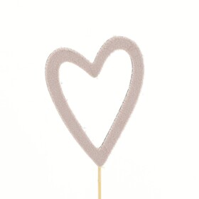 Heart Belle 8cm on 10cm stick FSC* pink