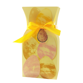 Blumenstraußbox Egg-cellent 13x13x26cm FSC* gelb