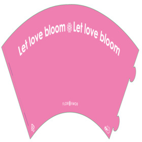 Potcover Let Love Bloom 14x8x25.5cm FSC* pink