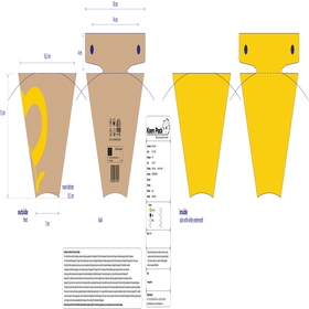 Plant sleeve BG Cal 17x16.5x7cm yellow FSC*