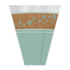 Capuchón Flower Jute 18x14x4in green