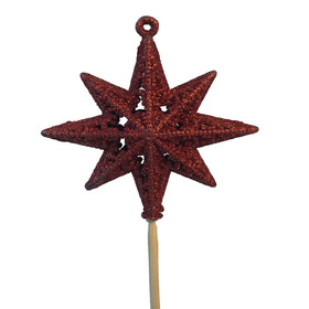 Sparkle Star on 50cm stick red