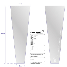 Sleeve Single Rose 70% PCR 45x12x5cm BOPP30 transparent