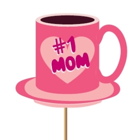 #1 Mom Cup 6.5x8cm on 50cm stick