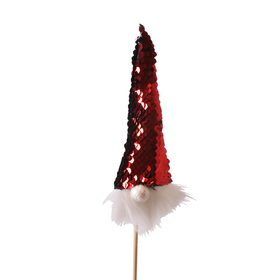 Christmas Wizard Gwaun 15cm op 50cm stok rood
