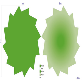 Vel Scarlet ø80cm 70% PCR groen