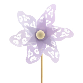 Windmolen Jazz 9cm op 50cm stok lila