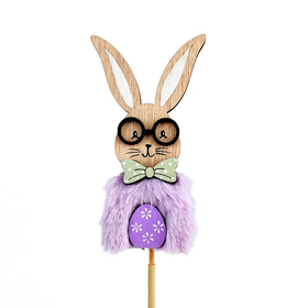 Bunny Fuzzy 3.5in on 20in stick lila